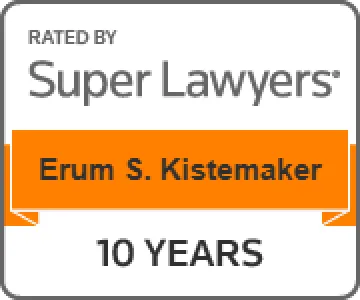 Rated by Super Lawyers: Erum S. Kistemaker, 10 years